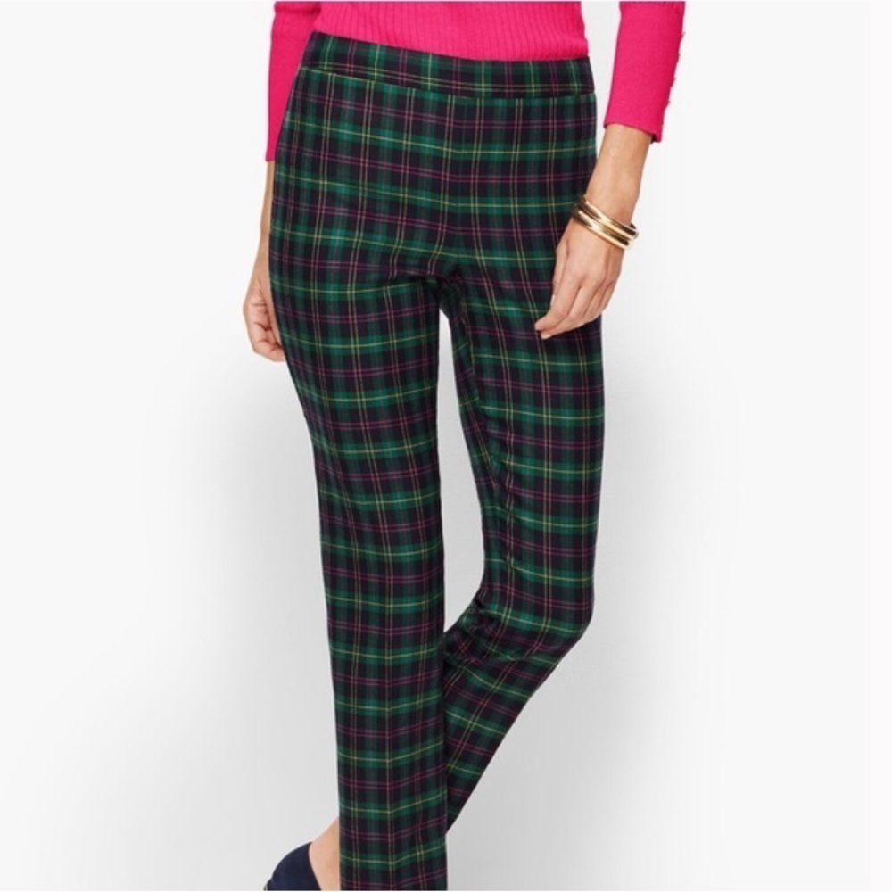 Talbots Women’s Plaid Wool Blend Straight Leg Pant